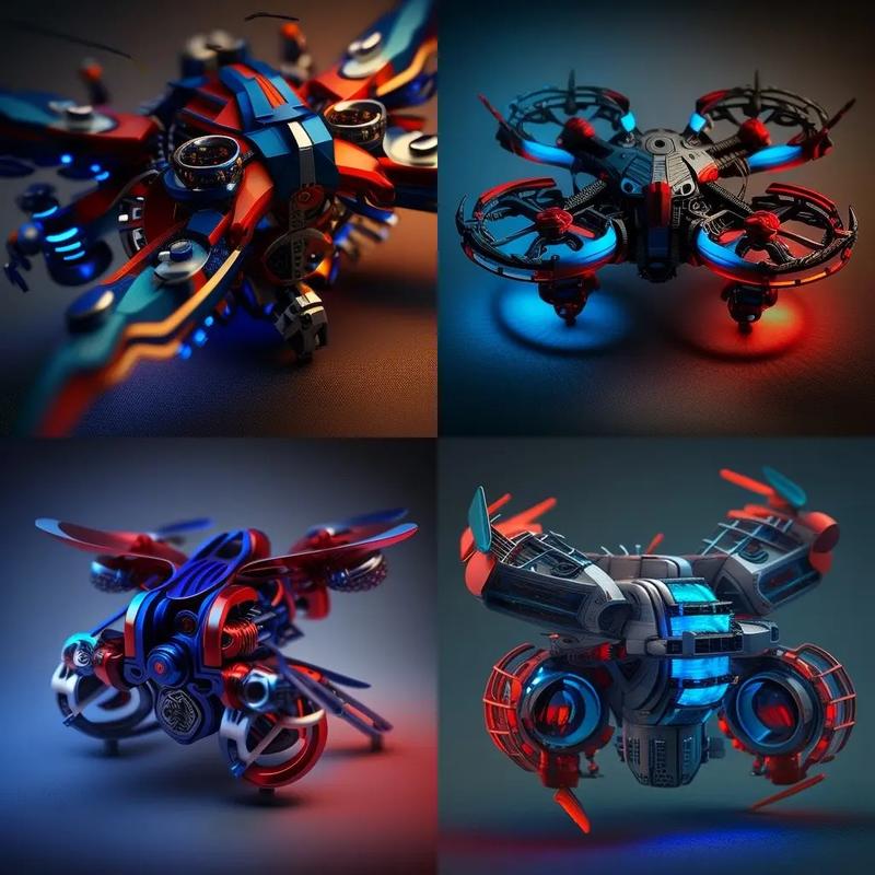 midjourney出的无人机概念.以后游戏原画和产品概念设