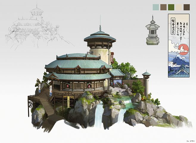 游戏原画  场景原画 概念设计  .